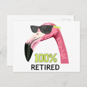 100% 退職した ポストカード (正面/裏面)