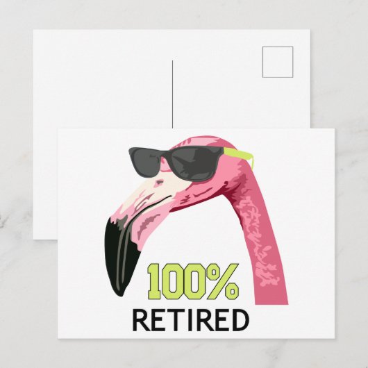 100% 退職した ポストカード (正面/裏面)