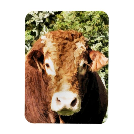 100.雄牛 マグネット (縦)