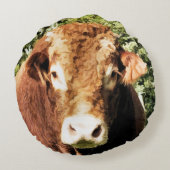 100.雄牛 ラウンドクッション (裏面)