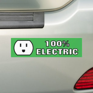 100%電気ハッピーパワープラグソケットカー バンパーステッカー