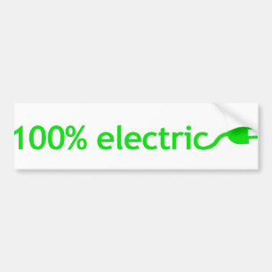 100%電気自動車のバンパーシール バンパーステッカー