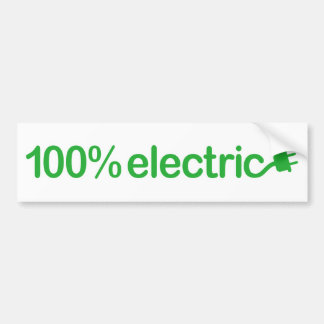 100%電気自動車 EV バンパーステッカー
