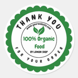 100%食べ物オーガニックサークカスタマイズル ラウンドシール