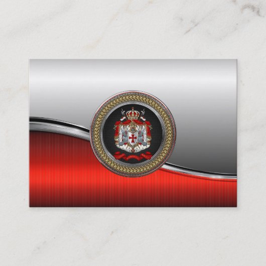 [100]騎士Templarの紋章付き外衣 名刺 (正面)