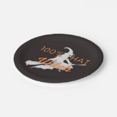 100%魔女オレンジグレーブラックハローウィンパーティ ペーパープレート (アングル)