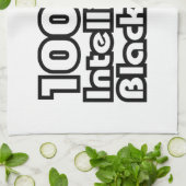 100%黒知性がある子 キッチンタオル (折り畳み)