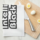 100%黒知性がある子 キッチンタオル (四つ折り)