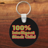 100%黒知性がある子 キーホルダー (正面)