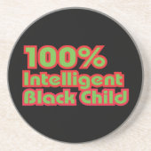 100%黒知性がある子 コースター (正面)