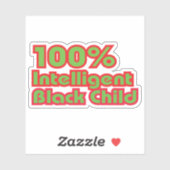 100%黒知性がある子 シール (シート)