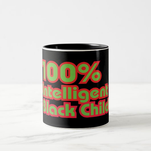 100%黒知性がある子 ツートーンマグカップ (中央)