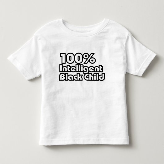 100%黒知性がある子 トドラーTシャツ (正面)