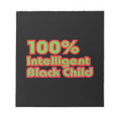 100%黒知性がある子 ノートパッド (正面)