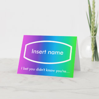 100,000,000秒カード(前パーソナライズされた面) カード