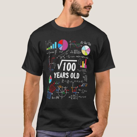 100 10誕生日10年の愛の平方根 Tシャツ (正面)