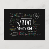 100 10誕生日10歳のギフトの平方根 シーズンポストカード (正面)
