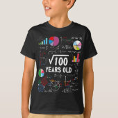 100 10誕生日10歳のギフトの平方根 Tシャツ (正面)