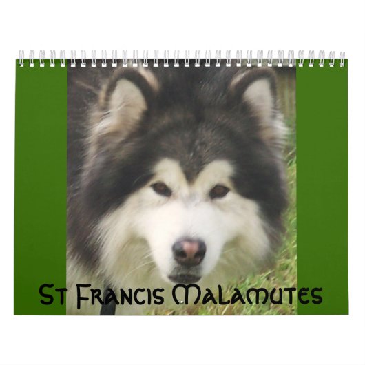100_2382のSt. Francisのマラミュート カレンダー (カバー)