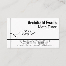 100% 90度の数学おもしろい教師 名刺