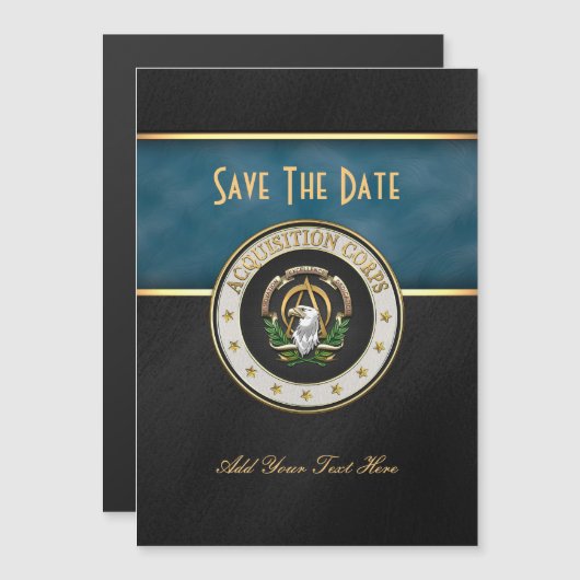 [100] AAC ( Acquisition Corps ) Branch Insignia [3 マグネット招待状 (正面/裏面)