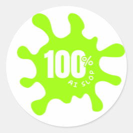 100% AIスラップラベル ラウンドシール