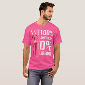 100 American 自由主義の 0 Proおもしろい Gun背面 Tシャツ (正面フル)