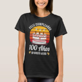100 Años Cumpleaños En Cristo Jesús Text in Spanis Tシャツ (正面)
