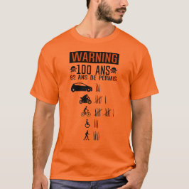 100 ans anniversaire permis conduire accident renv tシャツ