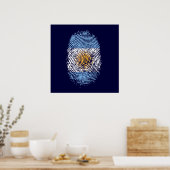 100% Argentinian DNA fingerprint Argentina flag gi ポスター (キッチン)