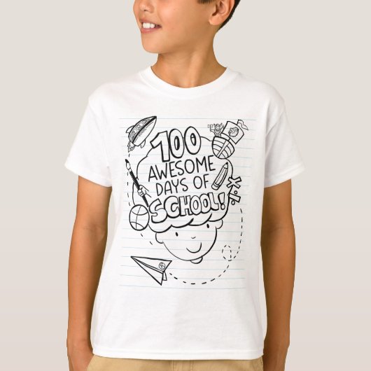 100 Awesome Days Of School Tシャツ (正面)