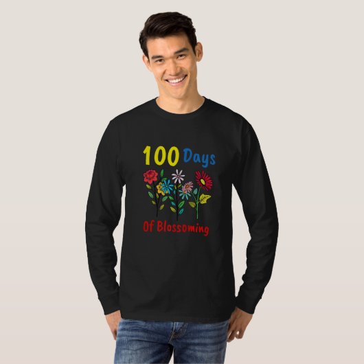 100 Day Of Blossoming Flower Plant 100th Day of Sc Tシャツ (正面フル)