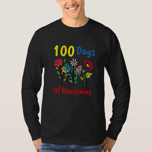 100 Day Of Blossoming Flower Plant 100th Day of Sc Tシャツ (正面)