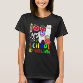 100 Day Of School No Prob Llama Cute Llama Lover S Tシャツ (正面)