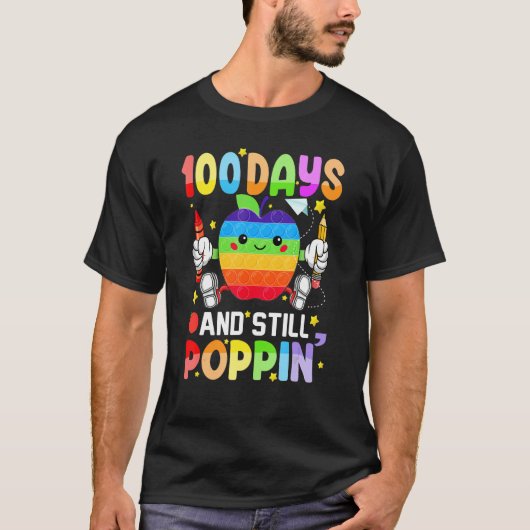 100 Days And Still Poppin 100th Day Of School Boy Tシャツ (正面)