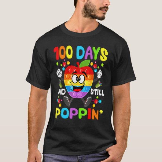 100 Days And Still Poppin 100th Day Of School Boys Tシャツ (正面)