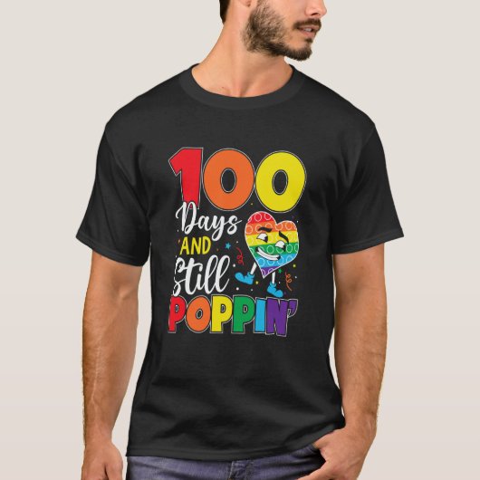 100 Days And Still Poppin 100th Day Of School Boys Tシャツ (正面)