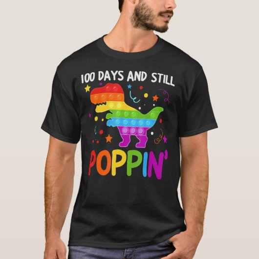 100 Days And Still Poppin 100th Day Of School Tシャツ (正面)