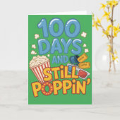 100 Days and Still Poppin Fun School Celebration カード (黄色い花)