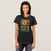 100 Days Awesome Colorful School Pencil Kids Study Tシャツ (正面フル)