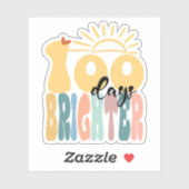 100 Days Brighter — 100th Day of School Celebratio シール (シート)