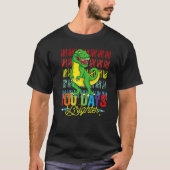 100 Days Brighter Dinosaur For Teachers And Kids S Tシャツ (正面)