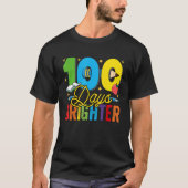 100 Days Brighter For Teachers And Kids Students Tシャツ (正面)