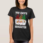 100 Days Brighter Gnomes Student Teacher 100th Day Tシャツ (正面)