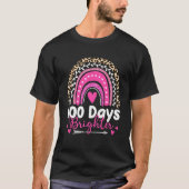 100 Days Brighter Happy 100th Day Of School Rainbo Tシャツ (正面)
