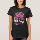 100 Days Brighter Happy 100th Day Of School Rainbo Tシャツ (正面)