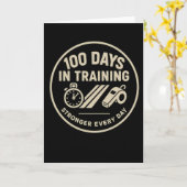100 Days in Training Stronger Every Fitness  カード (黄色い花)