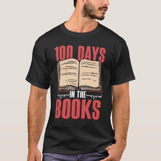 100 Days Inhe Books Student 100 Days Of School fam Tシャツ (正面)