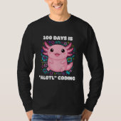 100 Days is ALOTL Coding Axolotl Programmer Teache Tシャツ (正面)