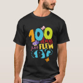 100 Days Just Flew By Butterfly 100th Day of Schoo Tシャツ (正面)